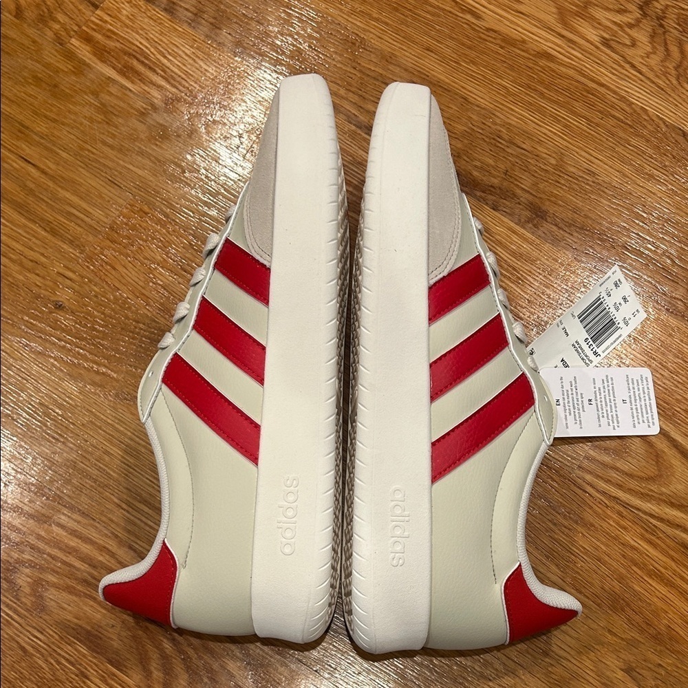 Adidas Men's Red and Cream Sneakers size 11 new in box